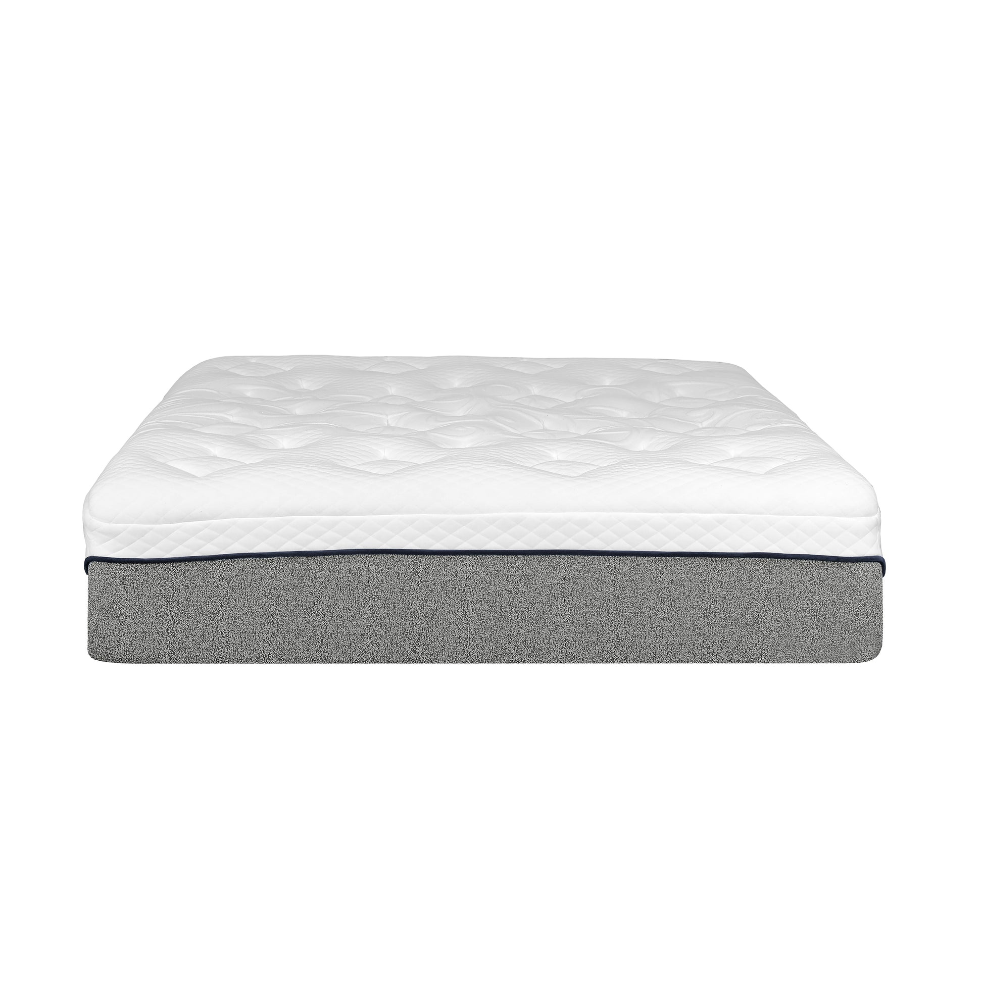 Ultra Plush 13 In. Medium Gel Memory Foam Mattress For King Size Bed In A Box With Double Layered Jacquard Cover Grey White Bedroom Modern Memory Foam Polyester King