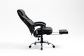 Massage Reclining Office Chair With Footrest, High Back Computer Chair Home Desk Ergonomic Executive Office Chair With Armrests, Adjustable Height. Black Faux Leather