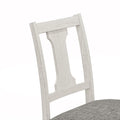 Tannen Set Of 2 White And Gray Dining Side Chair White Gray Linen