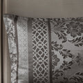 7 Piece Jacquard Comforter Set Grey King King Grey Polyester