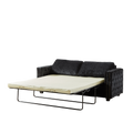 Convertible Sleeper Sofa With Memory Foam Mattress, 3 Seater Full Size Bed Couch For Living Rooms, Designed With Chenille Fabric Black Chenille 3 Seat