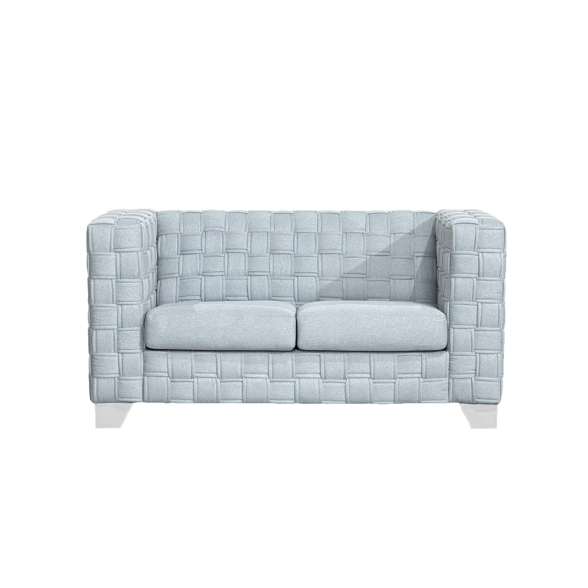 Fx D1 Sofa Set Include Chair Loveseat And Sofa Light Blue Colorlinen & White Color Sofa Legs Light Blue Fabric 6 Seat