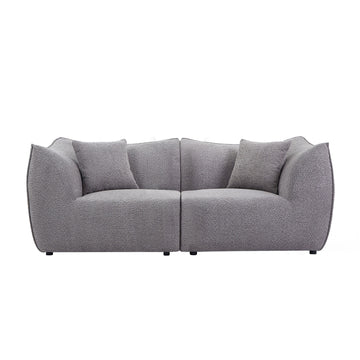 79 Inch Sofa, Comfy Sofa Couch With Deep Seats Modern Sofa 2 Seater Sofa, Couch For Living Room Apartment Lounge Grey Gray Teddy 2 Seat