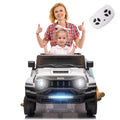 24V Ride On Car For Kids Battery Powered Ride On 4Wd Toys With Remote Control,Parents Can Assist In Driving,Music And Lights,Five Point Safety Belt,Rocking Chair Mode For Back And Forth Swinging White Polyethylene