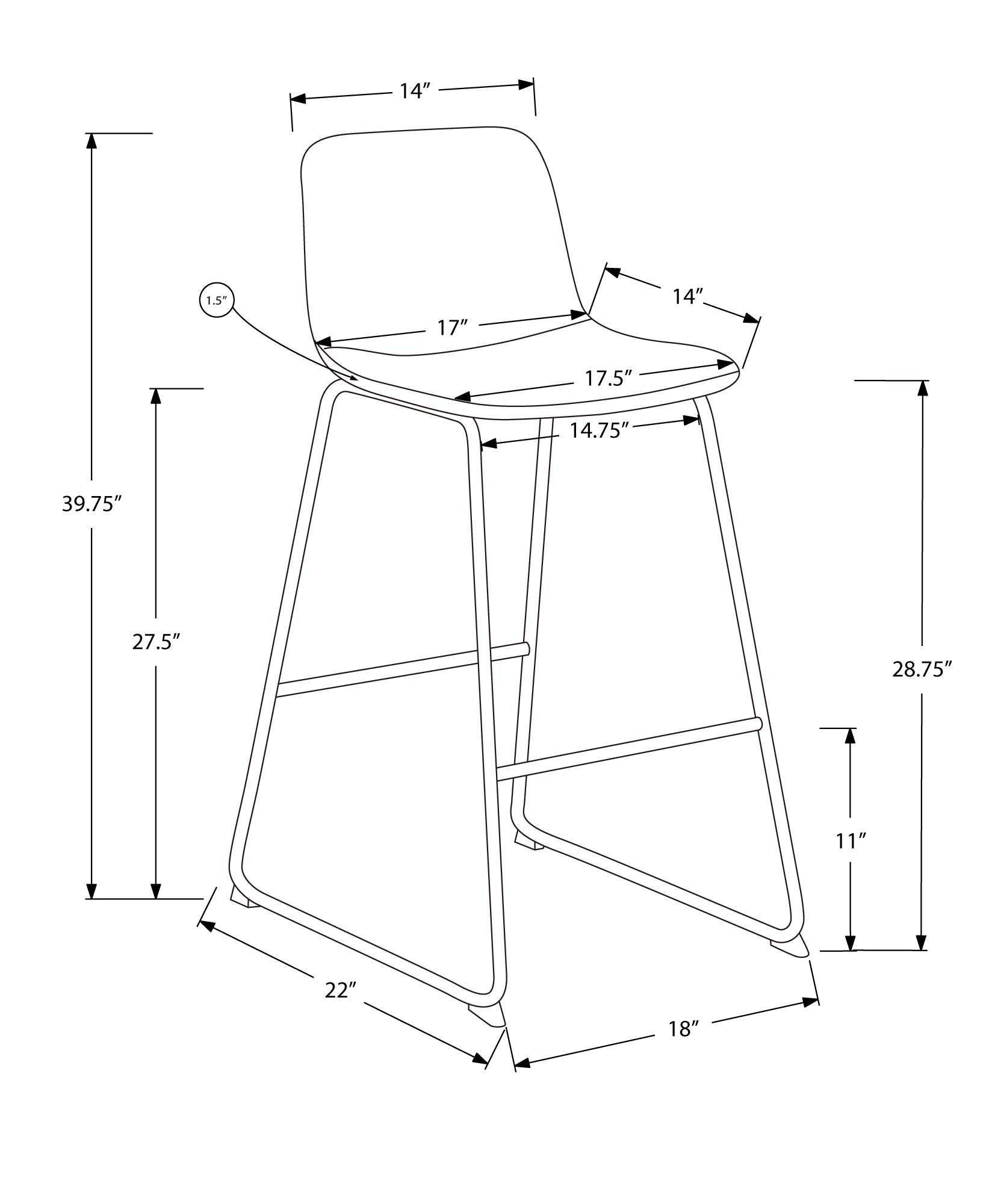 Office Chair, Bar Height, Standing, Computer Desk, Work, Grey Leather Look, Black Metal, Contemporary, Modern Grey Foam Polyurethane