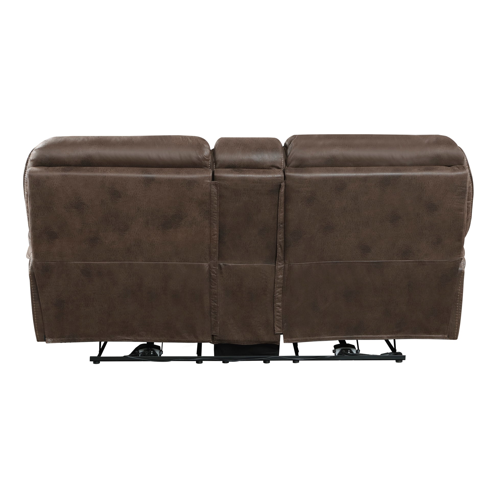 Plush Modern Living Room Sofa Set 2Pc Power Reclining Sofa And Loveseat Brown Microfiber Upholstery Usb Port Solid Wood Frame Furniture Brown Microfiber Wood Primary Living Space Modern Plywood,Solid Wood 5 Seat