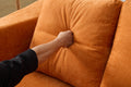 Modern Minimalist Sofa, Fold Out Sofa Bed, Convertible Chair Floor Couch & Sleeping Mattress For Living Room, Bedroom, Apartment, Removable Backrest, Orange Orange Chenille Soft Vintage Chenille 2 Seat