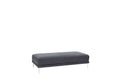 Modern Ink Blue Large Ottoman Metal Legs 1Pc Cocktail Ottoman Living Room Blue Faux Leather Primary Living Space Blue Contemporary,Modern Rectangle Bonded Leather