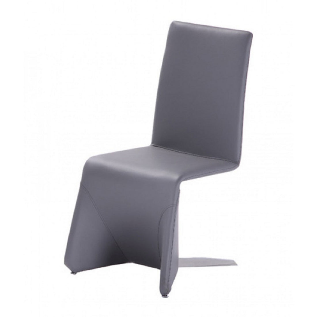Fullyupholstered Metal Frame Dining Chair, Set Of 2, Gray Gray Metal