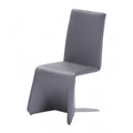 Fullyupholstered Metal Frame Dining Chair, Set Of 2, Gray Gray Metal
