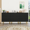 3 Drawer Cabinet, Accent Storage Cabinet, Suitable For Bedroom, Living Room, Study Black Particle Board