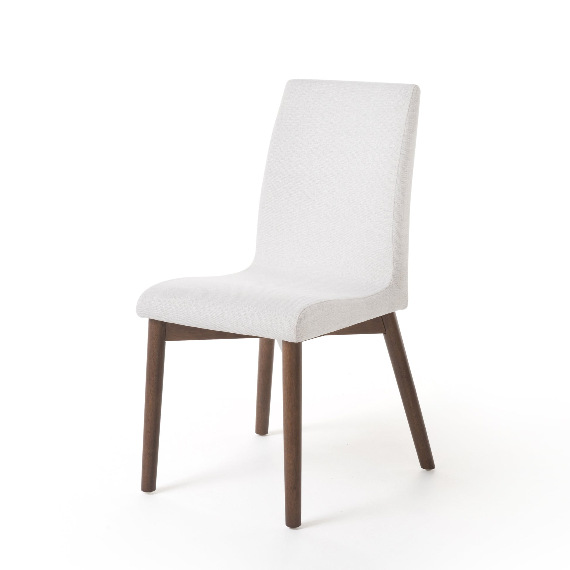 Dining Chair Set Of 2 Light Beige Fabric