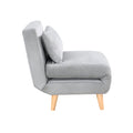 1Pc Sofa Futon Convertible Sleeper Modern Sleek Active Reclining Chair Chaise Sleeper Day Bed Stylish Contemporary Accent Chair Grey Grey Contemporary,Modern Wood