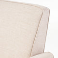 Light Beige Linen Push Back Chair For Elegant Home D Cor Light Beige Fabric