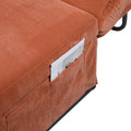 Modern Corduroy Sofa Bed,Couch Chair,Sleeper Bed,Small Lounge Sofa W Reclining Backrest,Furniture For Living Room,Bedroom,4 In 1 Convertible Sleeper Sofa Bed, Red Brown Full Brown Corduroy