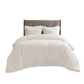 Fur Down Alternative Comforter Mini Set King Ivory Faux Fur