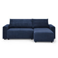 Modular Corduroy Upholstered 3 Seater Sofa Bed With Storage For Home Apartment Office Living Room, Free Combination, L Shapedblue Blue Wood Primary Living Space Medium Soft Pillow Back Eucalyptus Square Arms Foam Corduroy 3 Seat