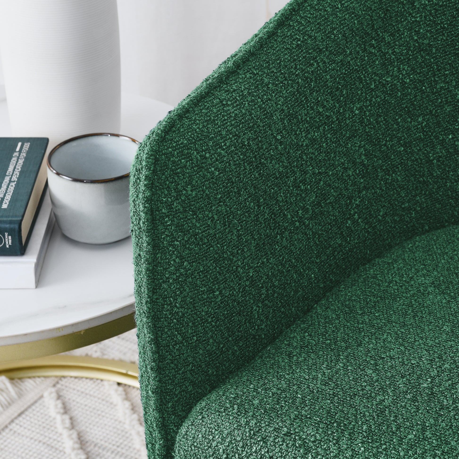 Modern Style Simple And Elegant Chair, Green Leisure Chair, Suitable For Dining Bedroom Living Room Reception Desk Assembly Required Green Green Foam
