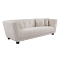 Wks13 Mid Century Modern Style: Simple White Sofa, Small Square Design, Velvet Fabric Texture Smooth, Retro Fashion, Solid Wood Feet, 2 People Design White Retro Broadcloth Pleat 2 Seat