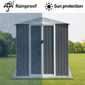 Outdoor Storage Sheds 6Ftx4Ft Apex Roof Grey Grey Garden & Outdoor Metal