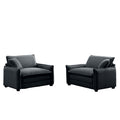 Grey Corduroy,Luxurious And Sophisticated Deep Seated Sofa Set With Two Single Deep Seat Sofa Suitable For Living Room And Office Grey Corduroy 2 Seat