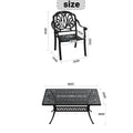 Cushions In Random Colors 7 Piece Set Of Cast Aluminum Patio Furniture With Cushions Yes Complete Patio Set Black Seats 6 Rust Resistant Frame Water Resistant Cushion Garden & Outdoor Complete Patio Sets Aluminium