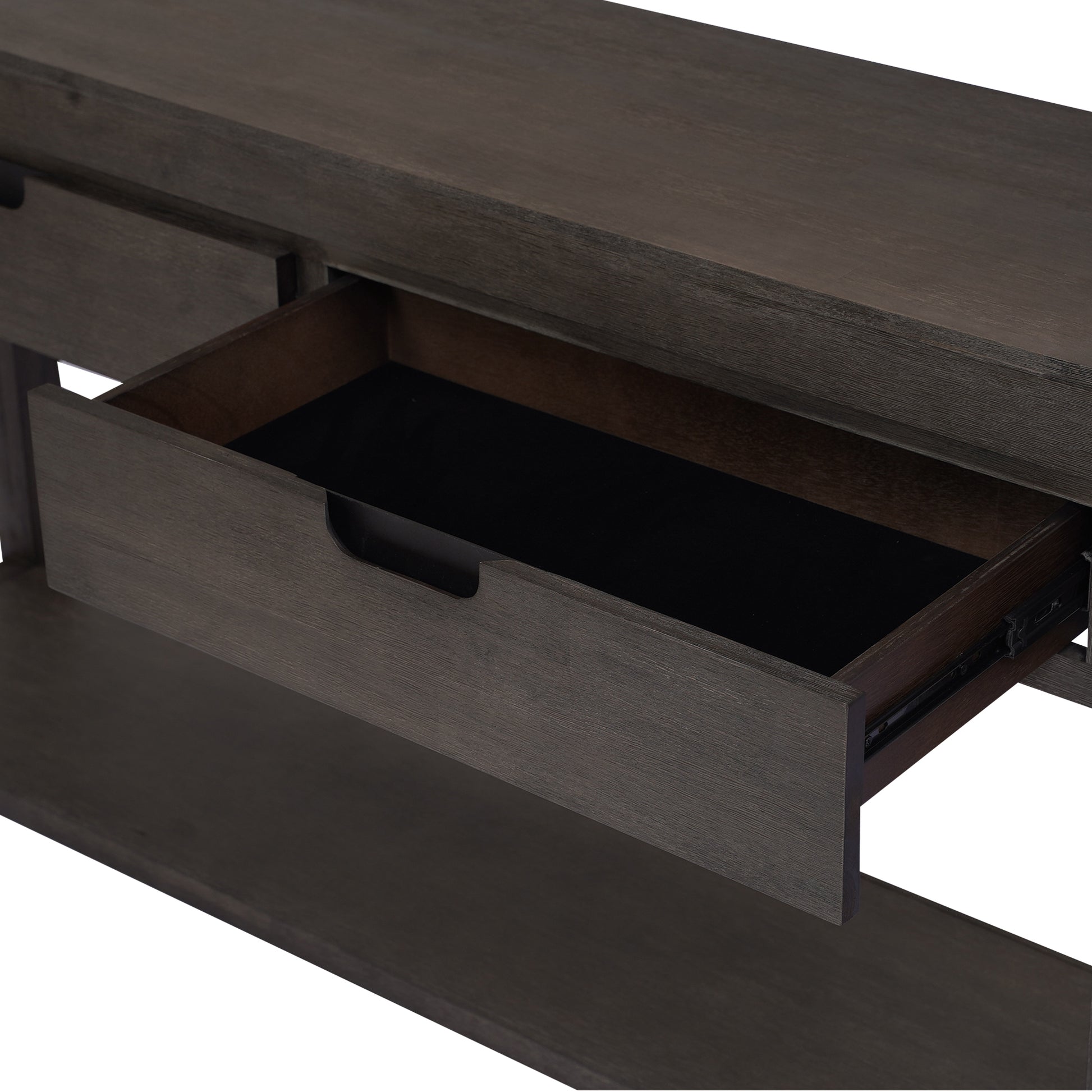 Console Table Entryway Table For Hallway Living Room With 2 Drawers And 1 Shelf Antique Brown Mdf