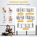 Dog Playpen 32 Inch 16 Panles, Ideal Dog Fence For Small Medium Dogs Indoor & Outdoor Bliss, Perfect Dog Pen For Camping, Yard, Rv, Garden Fence, Black Black Metal