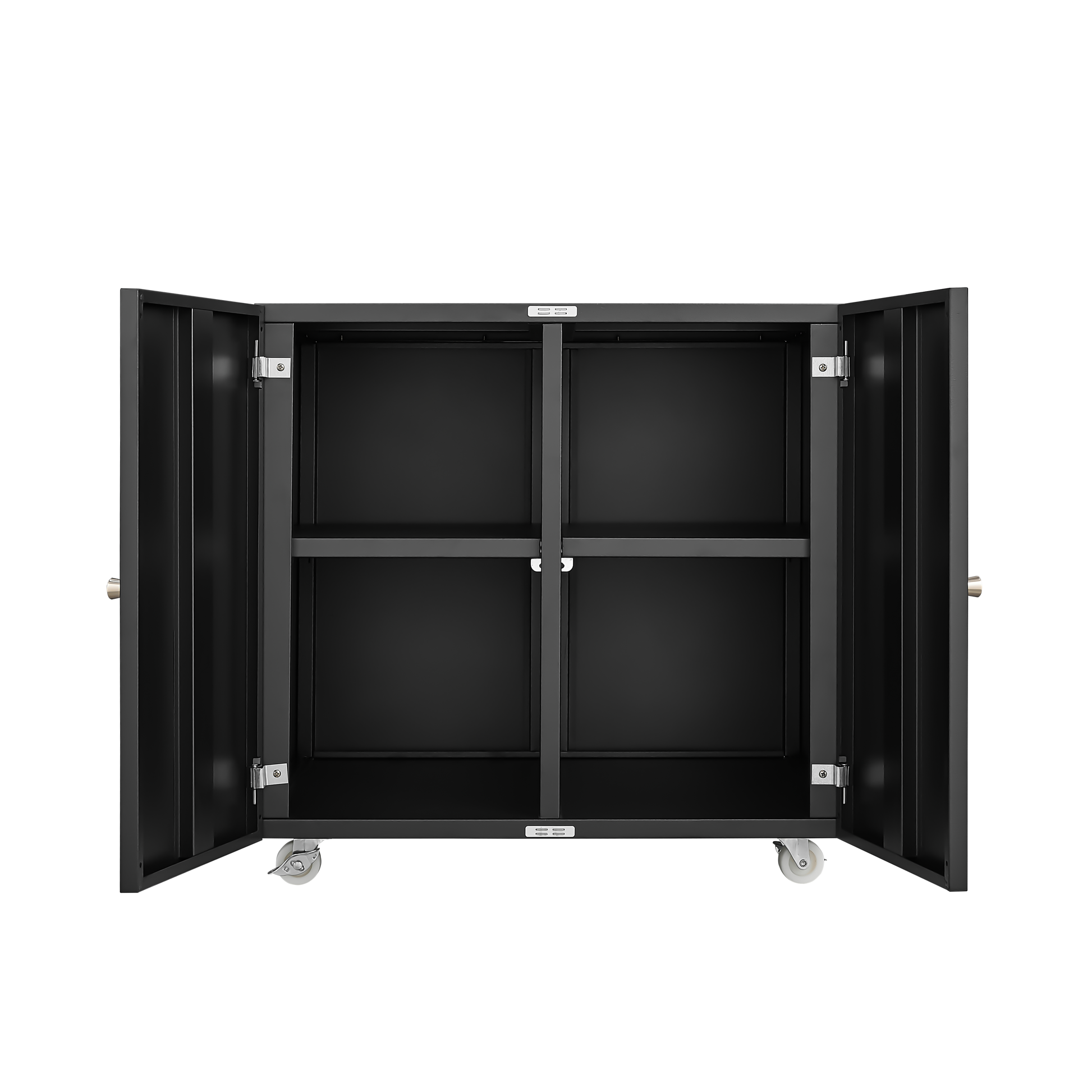 Home Office Printer Stand With Wheels, Printer Tables With File Door Mobile Lateral Filing Cabinet With Open Storage Shelf For Letter Legal A4 Size Files Mobile File Cabinets 1 2 Shelves Powder