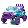 24V Kids Ride On Car W Parents Remote Control,400W Motor,Four Wheel Suspension,Adjustable Speed,Usb,Mp3,Music,Bluetooth,Large Display Screen,Power Display,Portable Handle,Safety Belt For Kids Aged 3 . Purple 50 99 Lbs Polypropylene