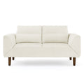 Convertible Futon Sofa Bed, Comfy Loveseat Sleeper Sofa With Adjustable Armrest, Strengthen Wood, Thick Padded Cushion, Small 2 Seater Couch For Living Room, Bedroom, Beige Beige Foam 2 Seat