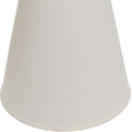 Deep Cone Hardback Lampshade With Washer Fitter, White Fabric Lampshade For Table Lamps, Natural Linen, 9