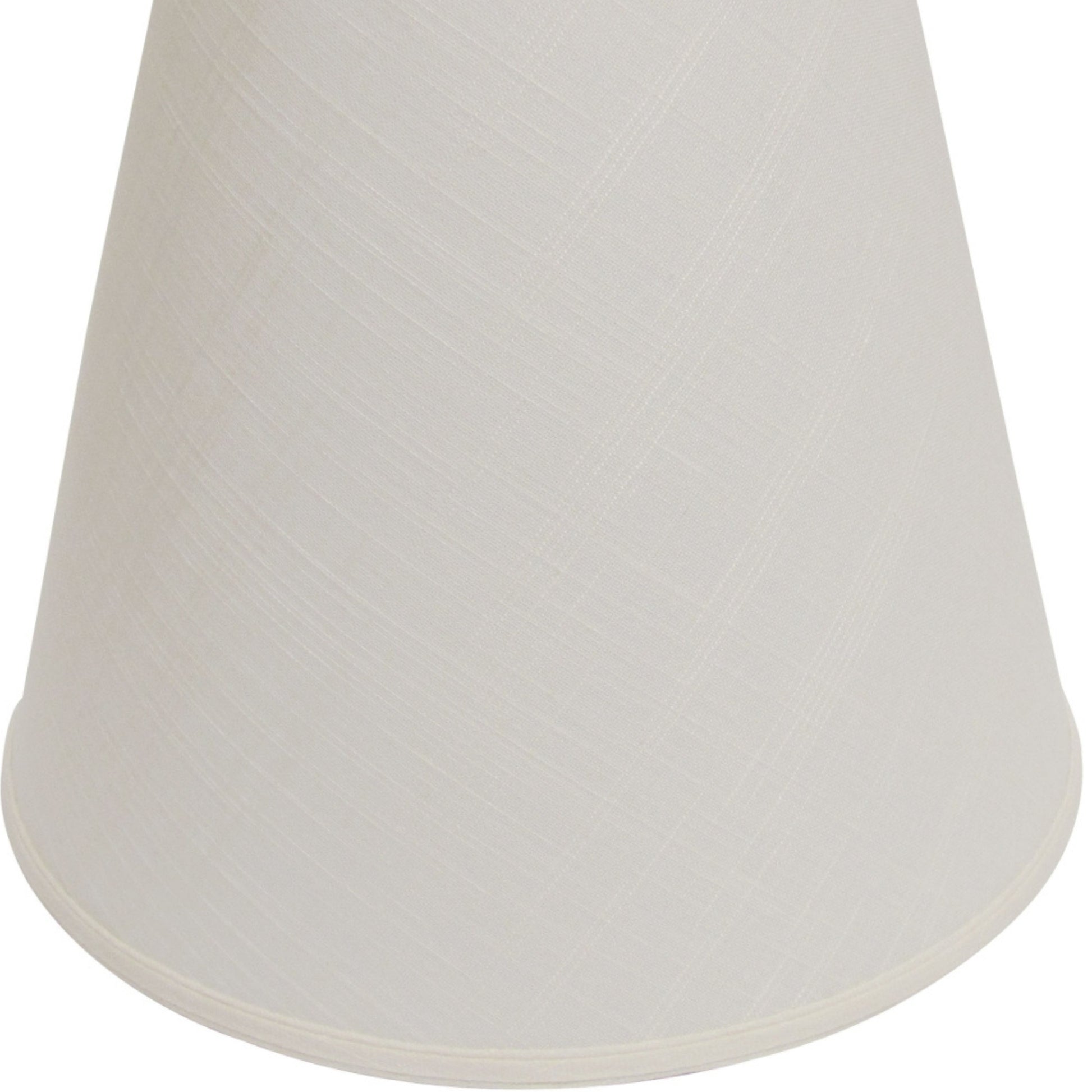 Deep Cone Hardback Lampshade With Washer Fitter, White Fabric Lampshade For Table Lamps, Natural Linen, 9" Top X 16" Bottom X 14" Height White Linen