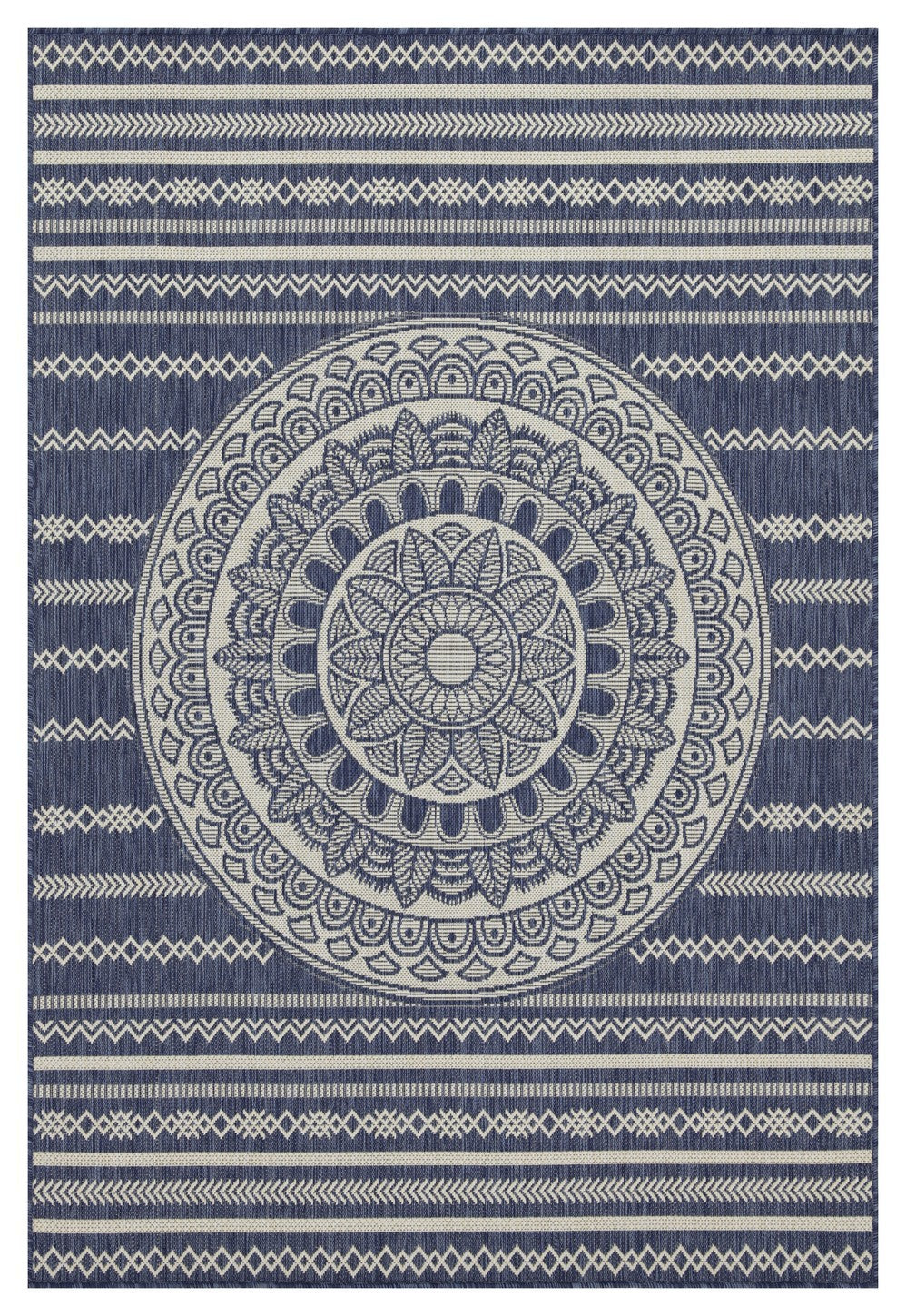 Sunshine Gc Har2016 Blue 7 Ft. 10 In. X 10 Ft. 3 In. Indoor Outdoor Area Rug Blue Polyester Polypropylene