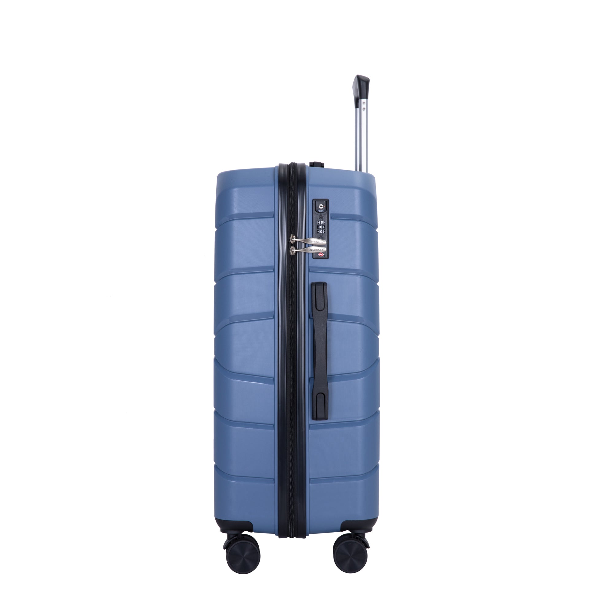 Hardshell Suitcase Spinner Wheels Pp Luggage Sets Lightweight Durable Suitcase With Tsa Lock,3 Piece Set 20 24 28 ,Blue Blue Polypropylene