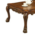 Cherry Oak Coffee Table With Claw Leg Cherry Primary Living Space Rectangular Solid Wood