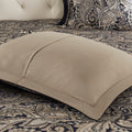 12 Piece Comforter Set With Cotton Bed Sheets Black Cal King California King Black Cotton