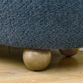 Storage Ottoman Bench, Upholstered End Of Bed Ottoman Bench With Storage And Seating, Large Blanket Storage Bench For Foot Rest In Bedroom, Living Room, Entryway, Dark Blue Dark Blue Foam