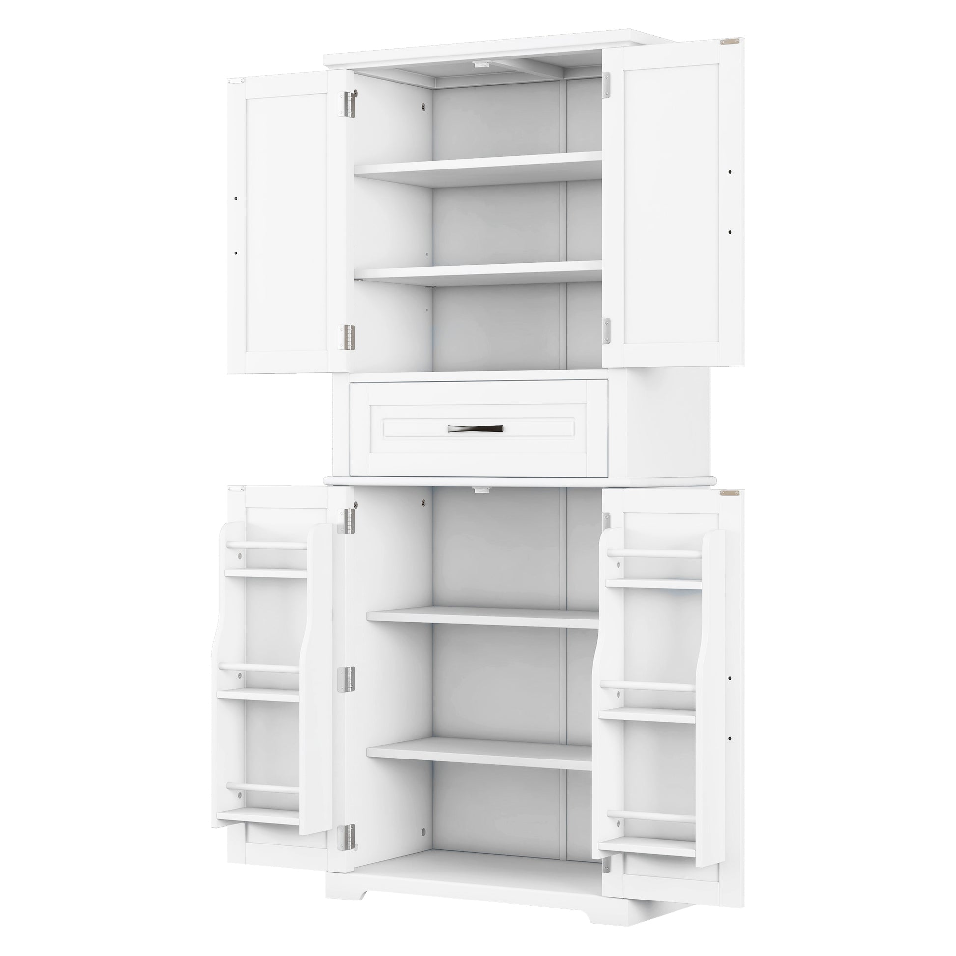 Bathroom Storage Cabinet With Multi Functional Storage Space, Drawer With Slide Rails, Adjustable Shelf, White White Mdf