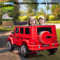 24V 2 Seater Kids Ride On Car Licensed Mercedes Benz G63 Powerful 4Wd For Kids Ages 3 8, With 7Ah Big Battery, Remote Control, Soft Braking, 4 Wheel Suspension, Led Headlight & Music,Red Red Polyethylene