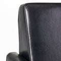 Black Fax Leather Push Back Chair For Elegant Home D Cor Black Pu Leather