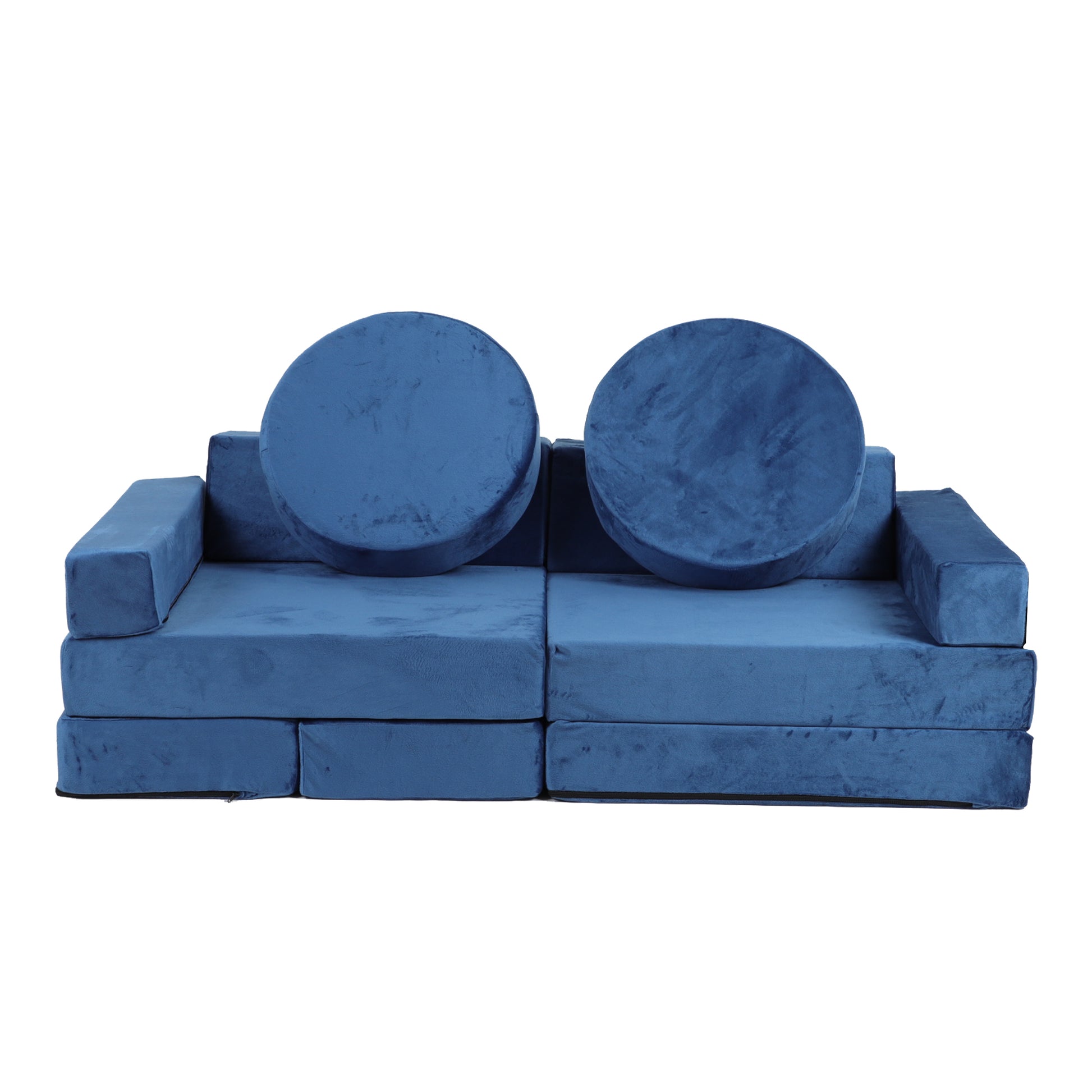 14Pcs Kids Sofa Modular Play Couch,Child Sectional Sofa To Boost Creativity,Boys And Girls Diy Creativing Playroom Couch Furniture For Toddlers Conertible Foam And Floor Cushion Blue Blue Foam Foam