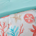 7 Piece Cotton Sateen Comforter Set Coral Queen Queen Coral Cotton
