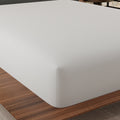 Essentials Woven Microfiber Water Resistant Mattress Protector Cal King White Cotton California King