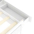 Full Size Wooden Platform Bed With 2 Storage Drawers And 2 Bedside Tables, White Full White Pine