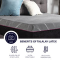 Re11 Inch Flex Head Cooling Fast Responding Latex Foam Adult Mattress, Queen Size Grey Foam Foam Queen