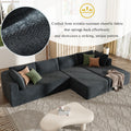 Modern Large Modular Sectional Sofa For Living Room, Bedroom, Salon, 3 Piece Free Combination Gray Polyester 3 Seat
