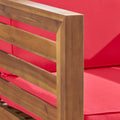 Oana Club Chair Red Wood Fabric