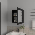 Medicine Cabinet Hailey, Bathroom, Black Black Particle Board Engineered Wood