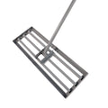 Garden Backyard Farmland Golf Course Compost Sand Leveling With 79.5 Long Handle Heavy Duty Tool Lawn Leveling Rake Grey Iron